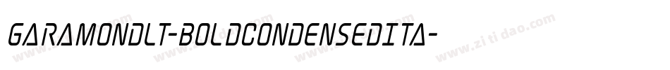 GaramondLT-BoldCondensedIta字体转换