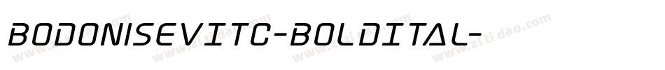BodoniSevITC-BoldItal字体转换