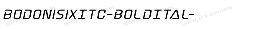 BodoniSixITC-BoldItal字体转换