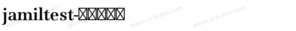 jamiltest字体转换
