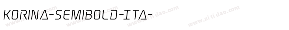 Korina-SemiBold-Ita字体转换