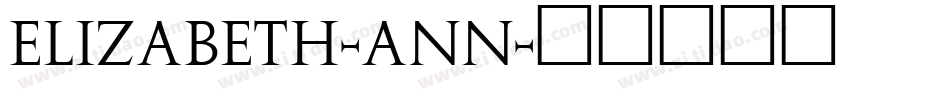 Elizabeth-ANN字体转换