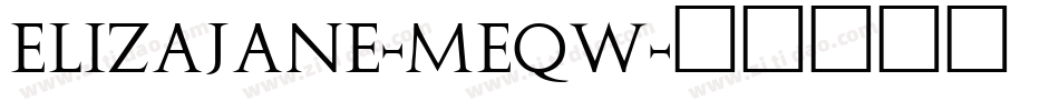 Elizajane-MEqw字体转换