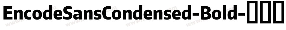 EncodeSansCondensed-Bold字体转换