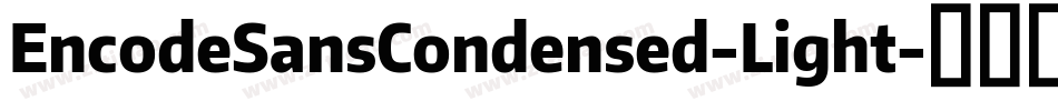 EncodeSansCondensed-Light字体转换