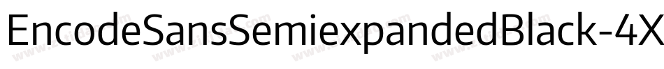 EncodeSansSemiexpandedBlack-4XPK字体转换