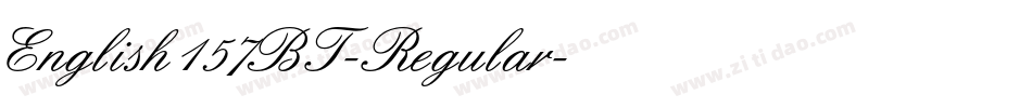 English157BT-Regular字体转换
