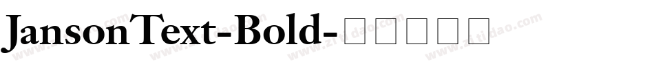 JansonText-Bold字体转换