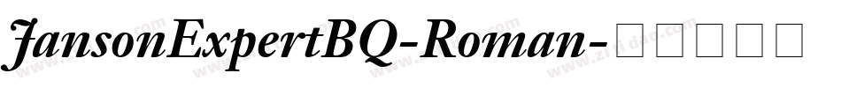 JansonExpertBQ-Roman字体转换