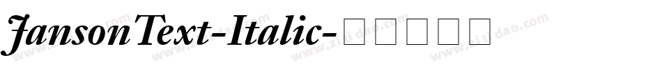 JansonText-Italic字体转换