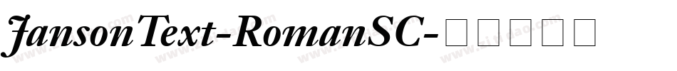 JansonText-RomanSC字体转换