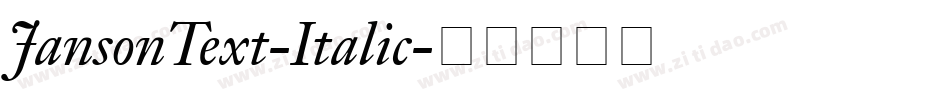 JansonText-Italic字体转换