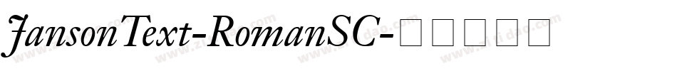 JansonText-RomanSC字体转换