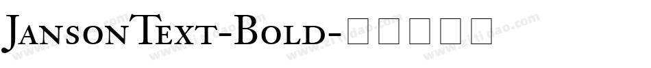 JansonText-Bold字体转换
