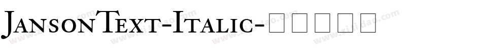 JansonText-Italic字体转换