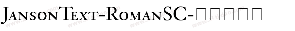 JansonText-RomanSC字体转换