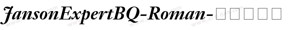 JansonExpertBQ-Roman字体转换