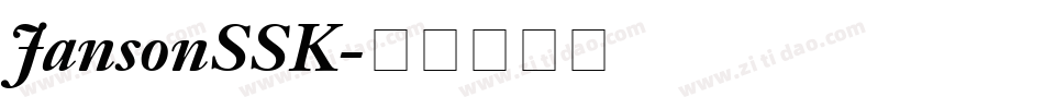 JansonSSK字体转换