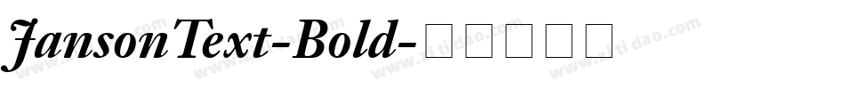JansonText-Bold字体转换