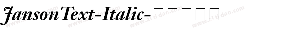 JansonText-Italic字体转换