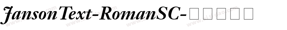 JansonText-RomanSC字体转换