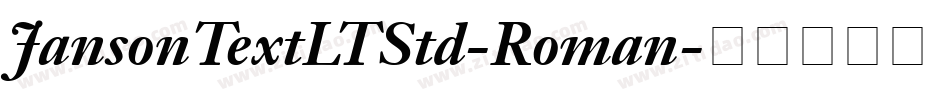 JansonTextLTStd-Roman字体转换