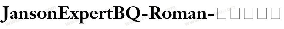 JansonExpertBQ-Roman字体转换