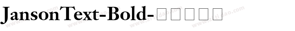 JansonText-Bold字体转换