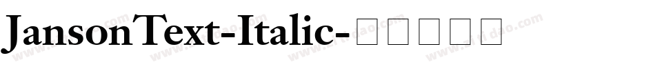 JansonText-Italic字体转换