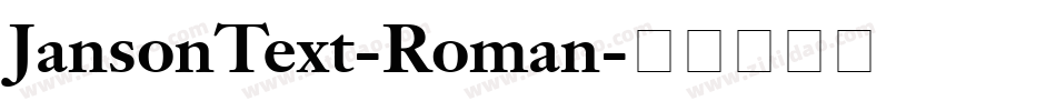 JansonText-Roman字体转换