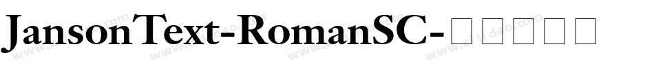 JansonText-RomanSC字体转换