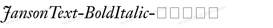 JansonText-BoldItalic字体转换