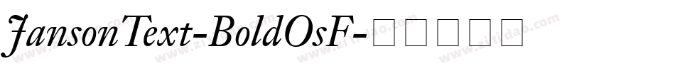 JansonText-BoldOsF字体转换