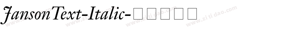 JansonText-Italic字体转换