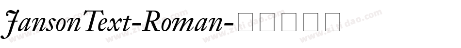 JansonText-Roman字体转换
