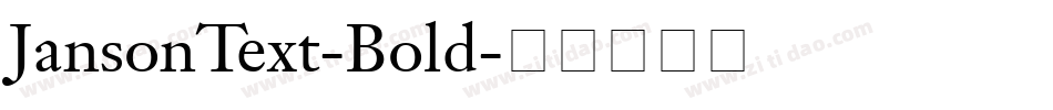 JansonText-Bold字体转换