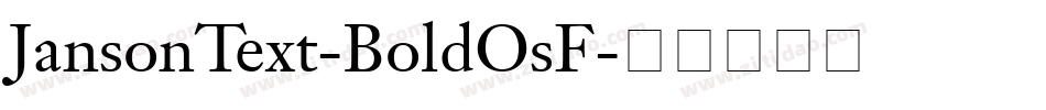 JansonText-BoldOsF字体转换