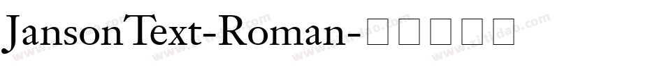 JansonText-Roman字体转换