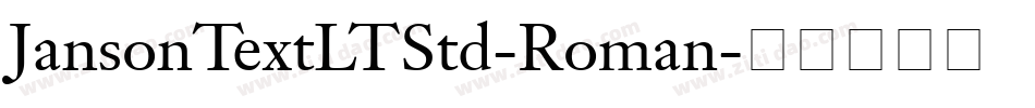 JansonTextLTStd-Roman字体转换