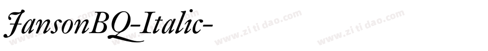 JansonBQ-Italic字体转换