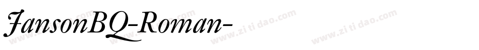 JansonBQ-Roman字体转换