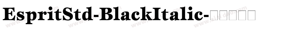 EspritStd-BlackItalic字体转换