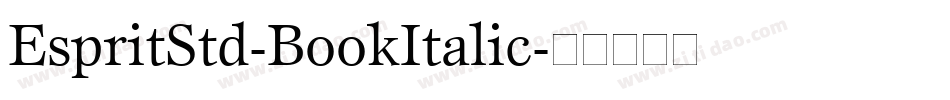 EspritStd-BookItalic字体转换