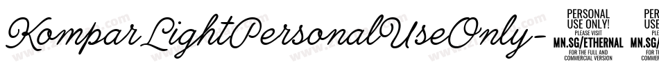 KomparLightPersonalUseOnly-11X4字体转换