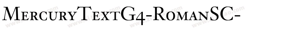 MercuryTextG4-RomanSC字体转换