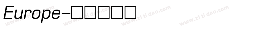 Europe字体转换