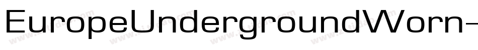 EuropeUndergroundWorn-5BRV字体转换