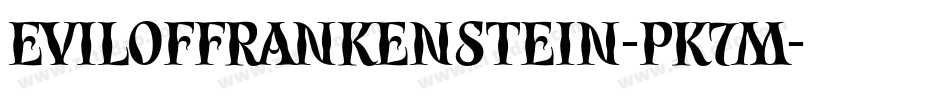 EvilOfFrankenstein-PK7m字体转换