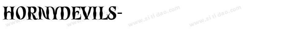 Hornydevils字体转换