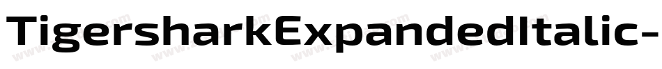 TigersharkExpandedItalic-w7Z2字体转换